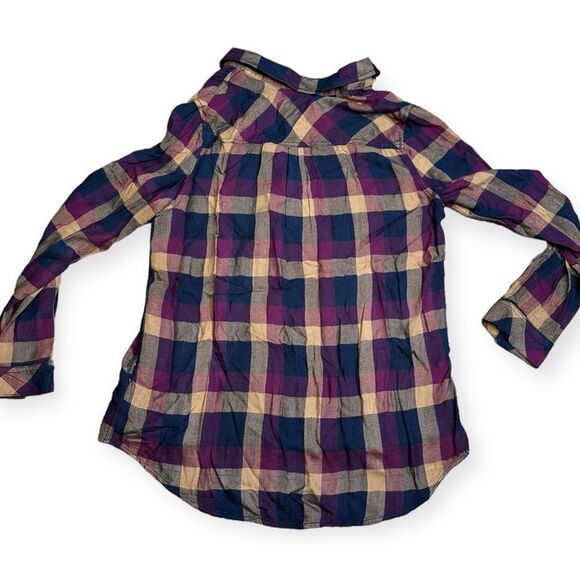 beachlunchlounge Plaid Button Down Shirt - Navy, Burgundy, Tan - Picture 2 of 12